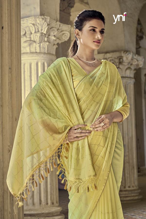 Ynf Noorkari Ethnic wear Designer Georgette Printed Wear Saree Collection